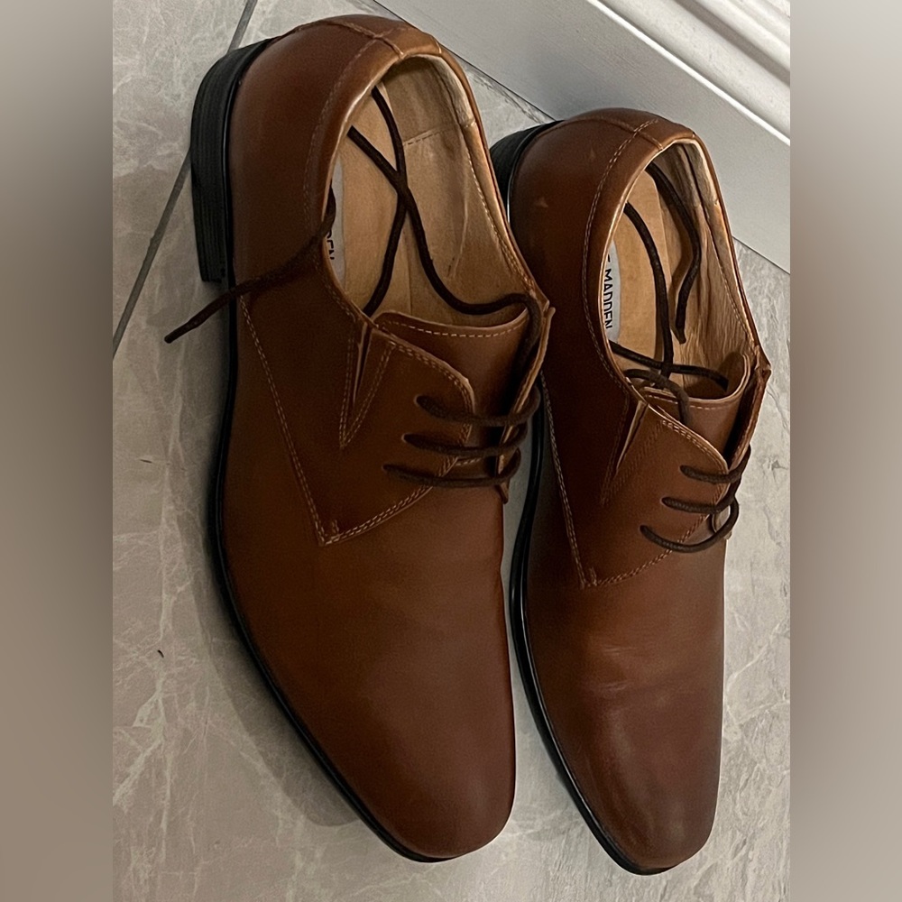 Steve Madden Tan Leather Dress Shoes + Matching Color belt